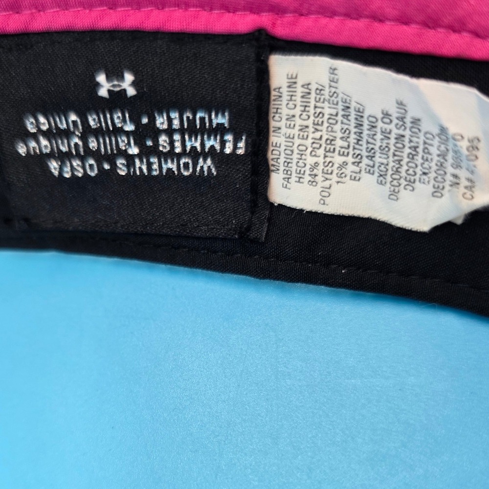 Under Armour Coldblack Womens Visor Black‎ Pink Adjustable Running Golf Hat OSFA - Picture 8 of 9